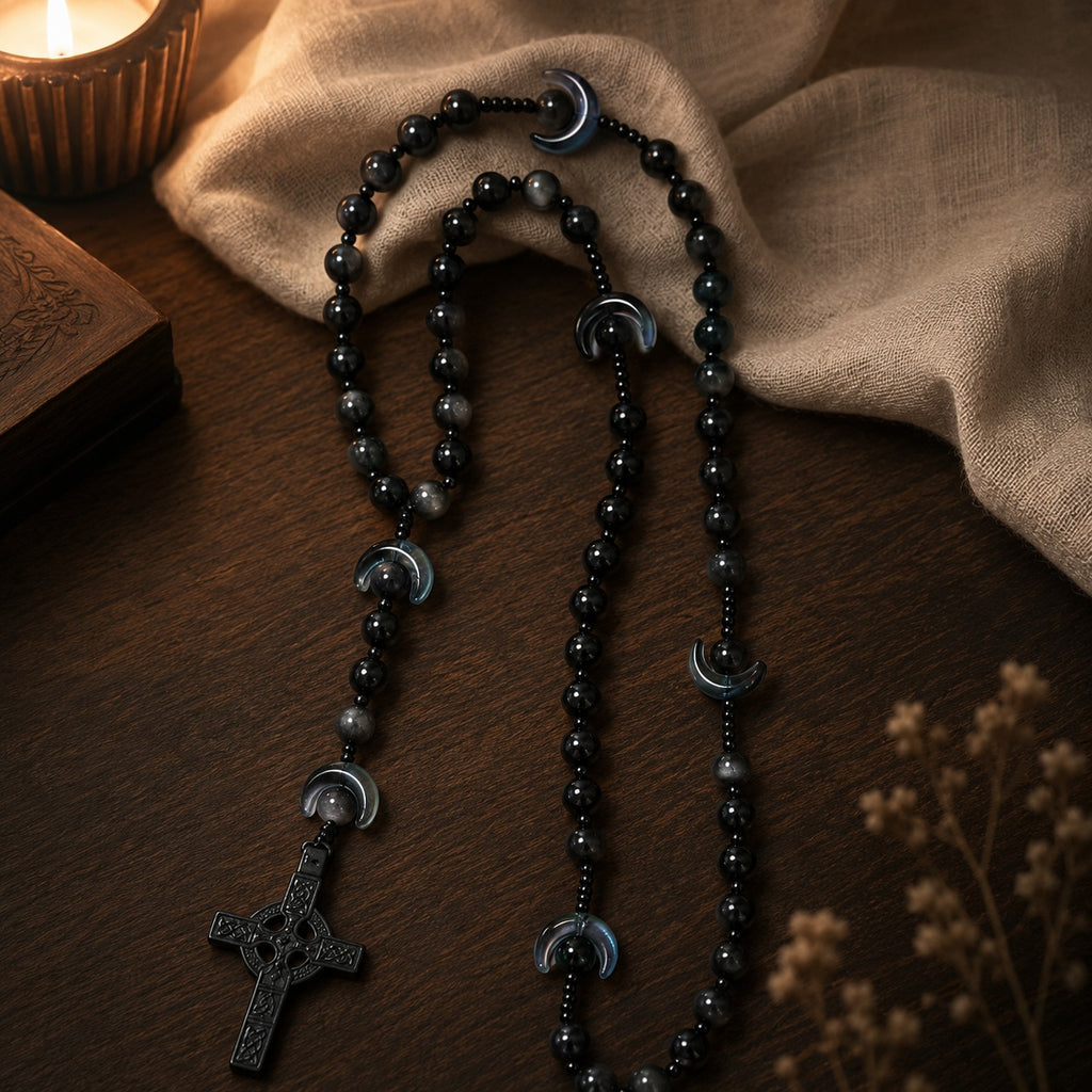 Men’s Black Catholic Wedding Rosary, Groom Rosary, Catholic Groom Gift, Black Prayer Beads, Wedding Keepsake
