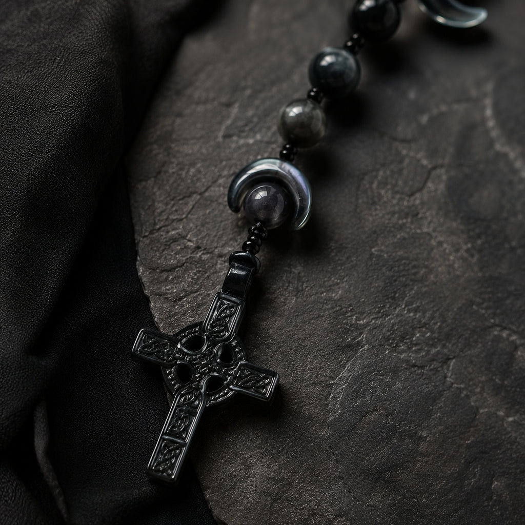 Men’s Black Catholic Wedding Rosary, Groom Rosary, Catholic Groom Gift, Black Prayer Beads, Wedding Keepsake