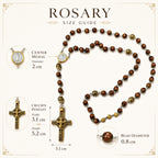 Natural Stone Catholic Rosary for Men, Handmade Prayer Beads with Celtic Cross, Traditional Christian Gift for Him