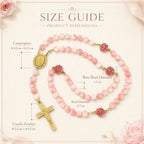Pink Bridal Rosary, Catholic Wedding Rosary, Bride Gift, Virgin Mary Rosary, Bridal Bouquet Prayer Beads