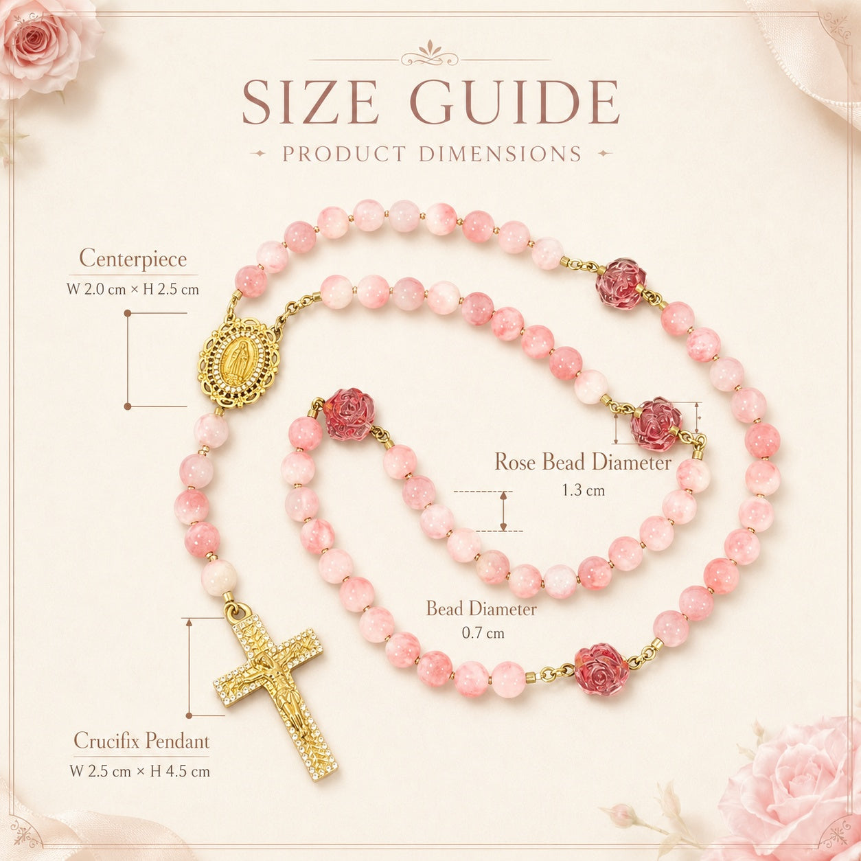 Pink Bridal Rosary, Catholic Wedding Rosary, Bride Gift, Virgin Mary Rosary, Bridal Bouquet Prayer Beads