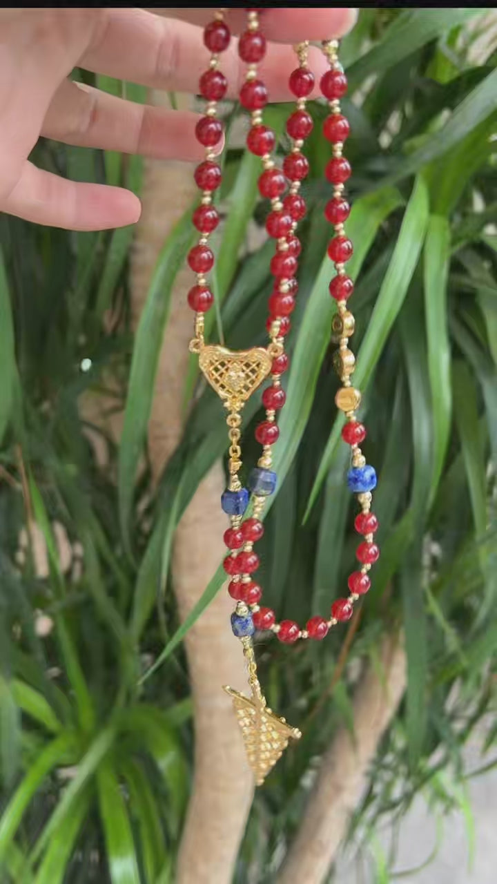 Red Catholic Rosary