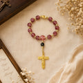 Pink Personalized Steering Wheel Rosary
