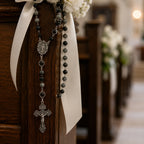 Men’s Catholic Wedding Rosary, Groom Rosary, Black Prayer Beads, Husband Gift, Religious Wedding Gift
