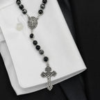 Men’s Catholic Wedding Rosary, Groom Rosary, Black Prayer Beads, Husband Gift, Religious Wedding Gift