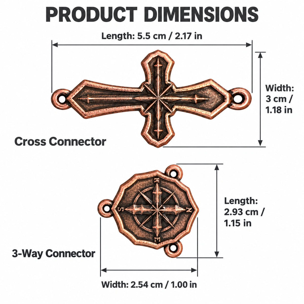 “Él me guía” Compass Connector | AC-CR-032