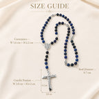 Something Blue Catholic Wedding Rosary, Blue Bridal Rosary, Groom Prayer Beads, Silver Crucifix, Marriage Keepsake
