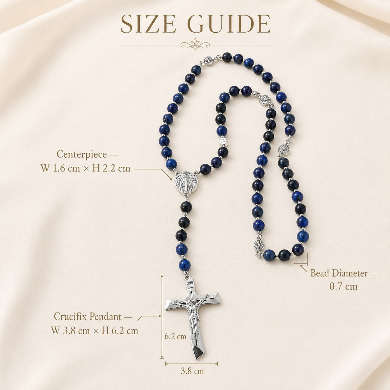 Something Blue Catholic Wedding Rosary, Blue Bridal Rosary, Groom Prayer Beads, Silver Crucifix, Marriage Keepsake