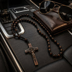 Men’s handmade rosary displayed for personal devotion, Catholic prayer, and religious gift giving.